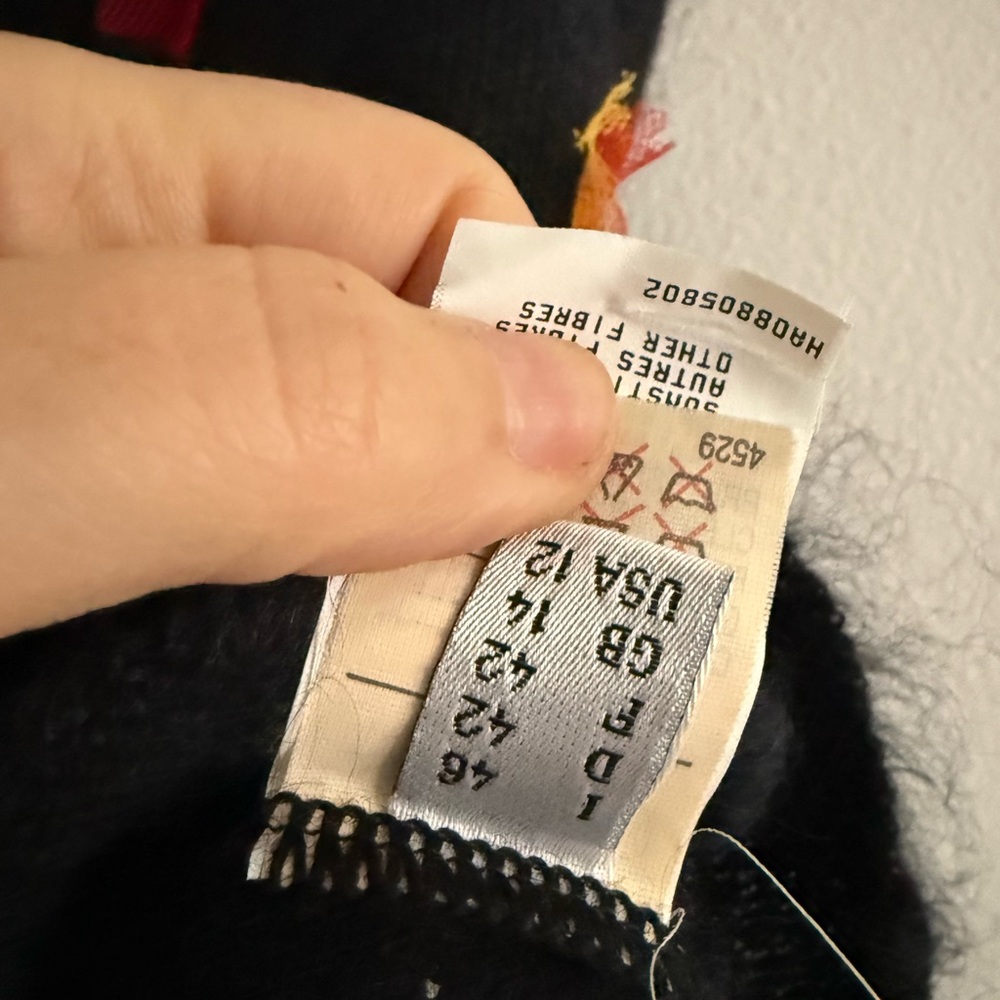 Moschino Cheap & Chic Vintage Y2K Sweater Tank Mohair Blend Floral Detail - Picture 3 of 6